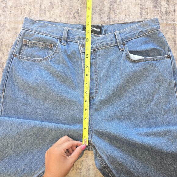 Fashion Nova Jeans Women 11 Light Wash Button Fly Straight High Rise Capsule NEW - Picture 9 of 12